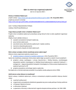 Nowelizacja Kodeksu Wyborczzego 2023 - co powinieneś wiedzieć?