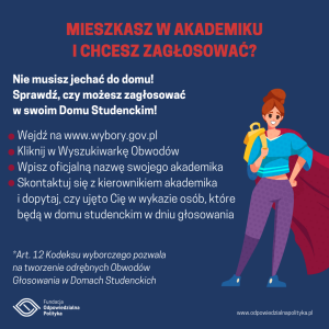 głosowanie w akademiku
