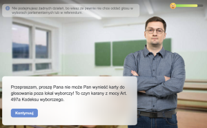 scenka - wynoszenie karty