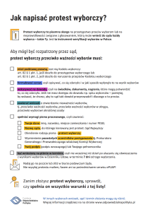 Jak napisać protest wyborczy - wybory parlamentarne?