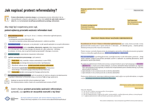 Protest referendalny - wzór