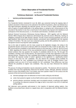 2020 Presidential elections - Preliminary Statement - Round I