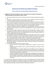 Statement on the conduct of the May 10th presidenal election