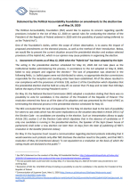 Statement on the amendments to the electoral law as of May 24, 2020